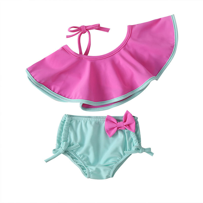 Wholesale Girls Swimsuit Set Polyester Baby Clothes